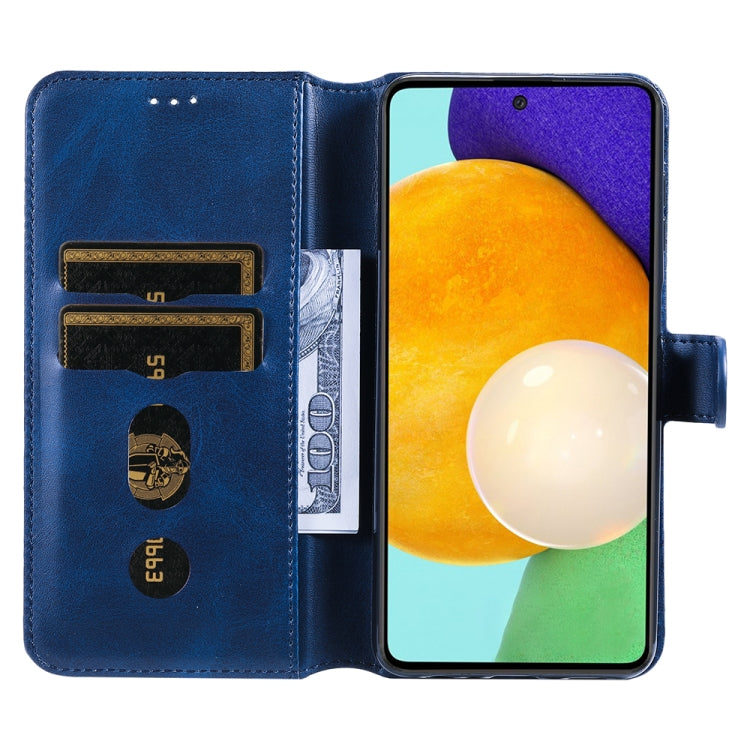 For Samsung Galaxy A73 5G JUNSUNMAY Calf Texture Leather Phone Case