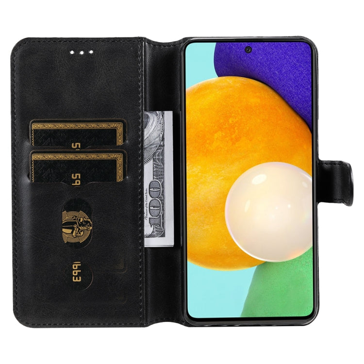 For Samsung Galaxy A73 5G JUNSUNMAY Calf Texture Leather Phone Case