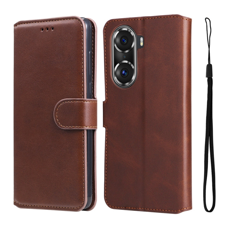 For Honor 60 Pro JUNSUNMAY Calf Texture Leather Phone Case