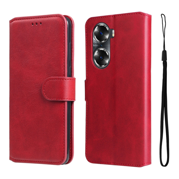 For Honor 60 JUNSUNMAY Calf Texture Leather Phone Case