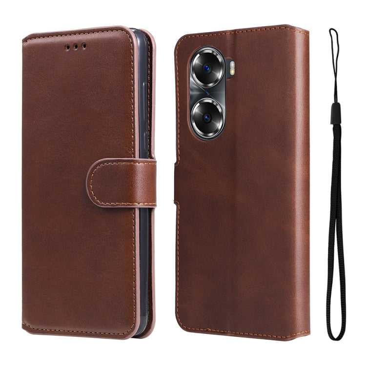 For Honor 60 JUNSUNMAY Calf Texture Leather Phone Case