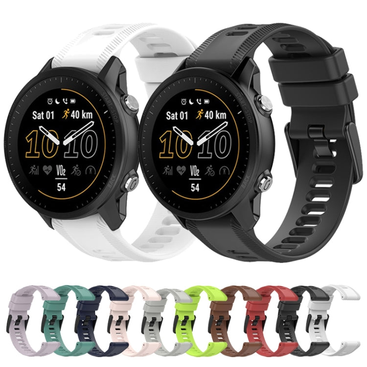 For Garmin Forerunner 955 22mm Solid Color Silicone Watch Band