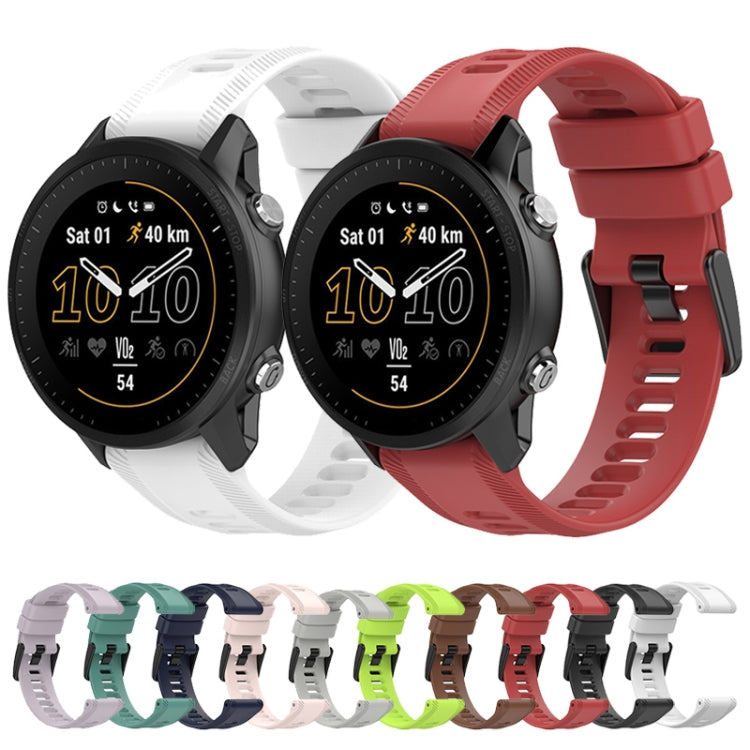 For Garmin Descent G1 22mm Solid Color Silicone Watch Band