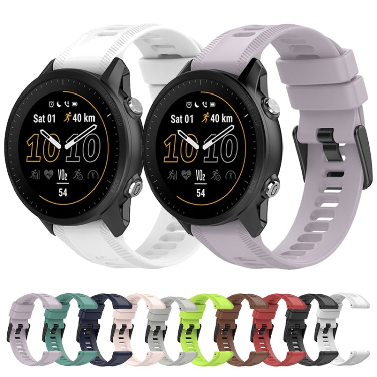 For Garmin Fenix 6 Pro GPS 22mm Solid Color Silicone Watch Band