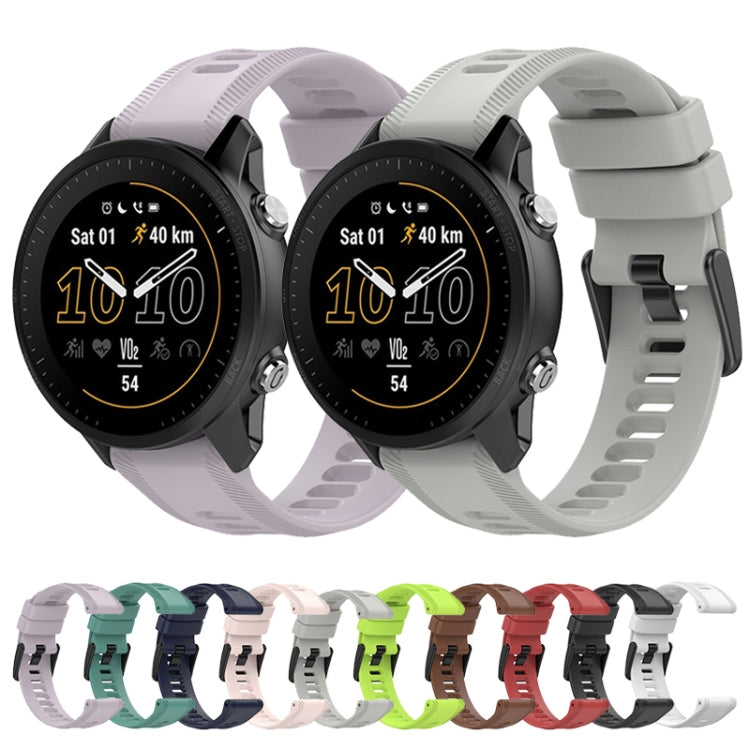For Garmin Fenix 6 Sapphire GPS 22mm Solid Color Silicone Watch Band
