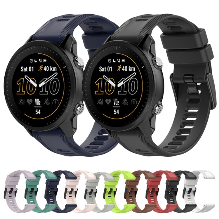 For Garmin Quatix 5 22mm Solid Color Silicone Watch Band