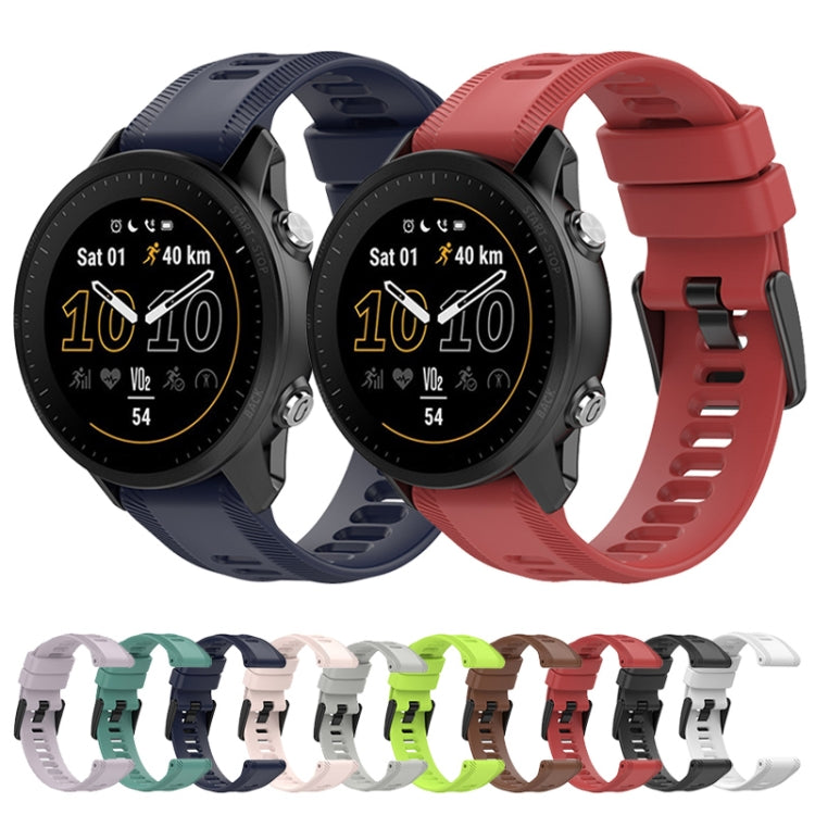 For Garmin Quatix 5 Sapphire 22mm Solid Color Silicone Watch Band