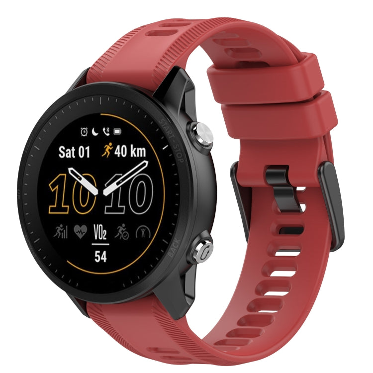 For Garmin Forerunner 935 22mm Solid Color Silicone Watch Band