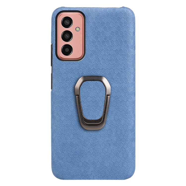 For Samsung Galaxy M13 4G Ring Holder Honeycomb PU Phone Case