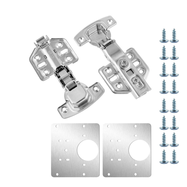 304 Stainless Steel Hinge Hydraulic Damping Mute Thickening Buffer Hinge (Set)
