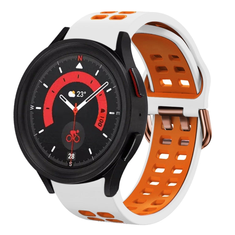For Samsung Galaxy Watch 5  40mm 20mm Breathable Two-Color Silicone Watch Band