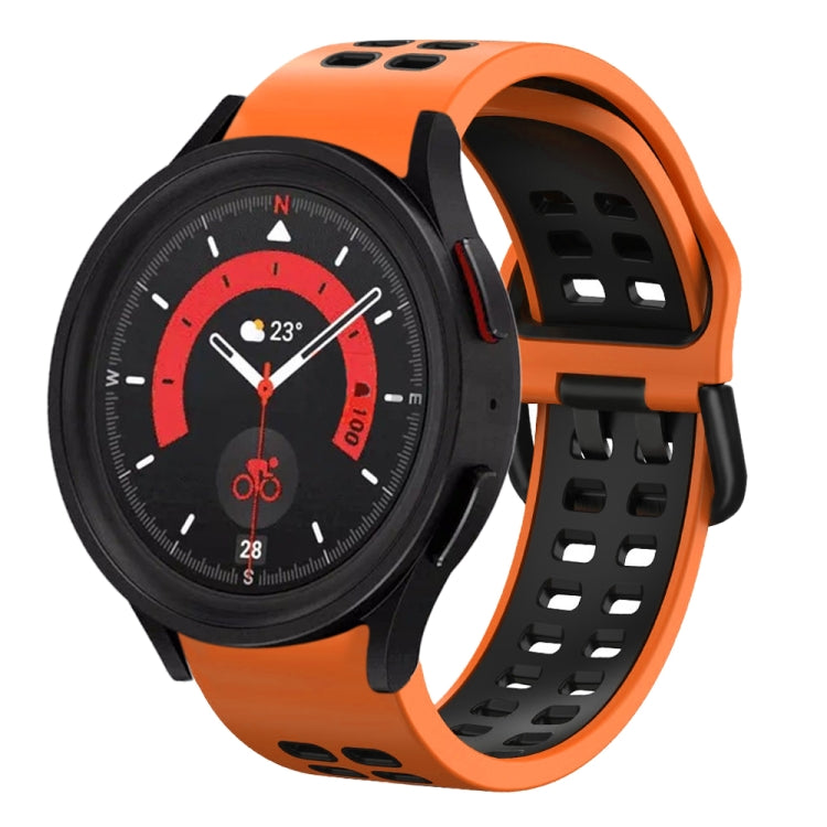 For Samsung Galaxy Watch 5  40mm 20mm Breathable Two-Color Silicone Watch Band