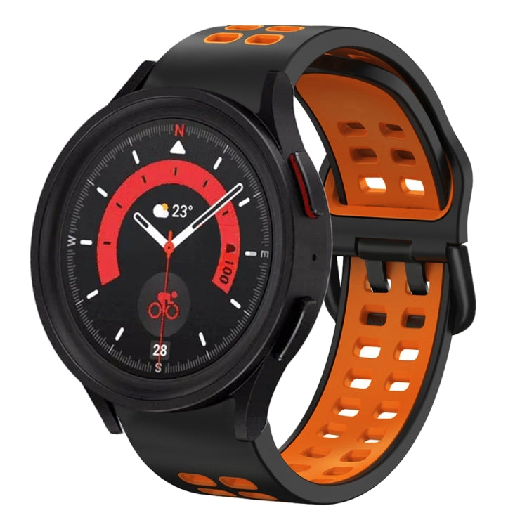 For Samsung Galaxy Watch 5  40mm 20mm Breathable Two-Color Silicone Watch Band