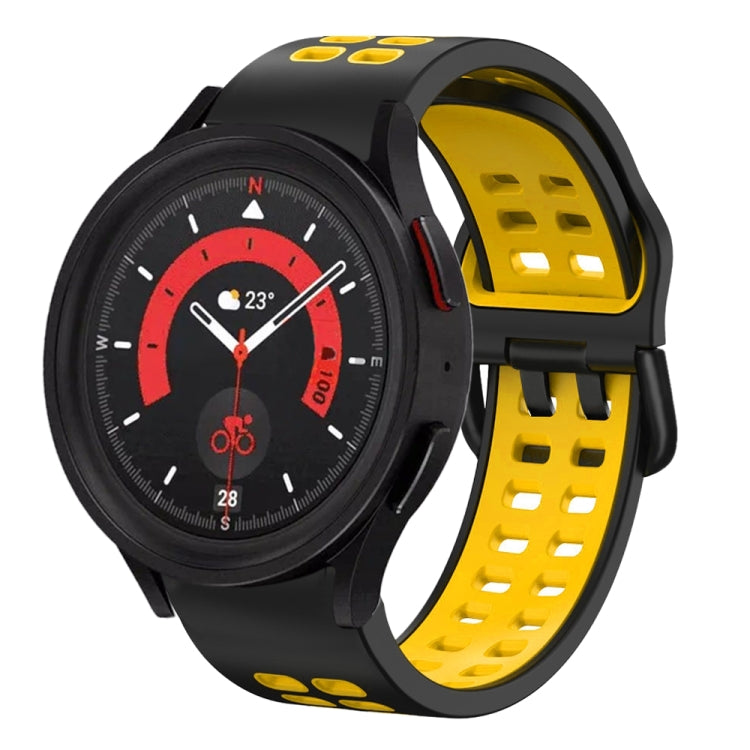 For Samsung Galaxy Watch 5  44mm 20mm Breathable Two-Color Silicone Watch Band