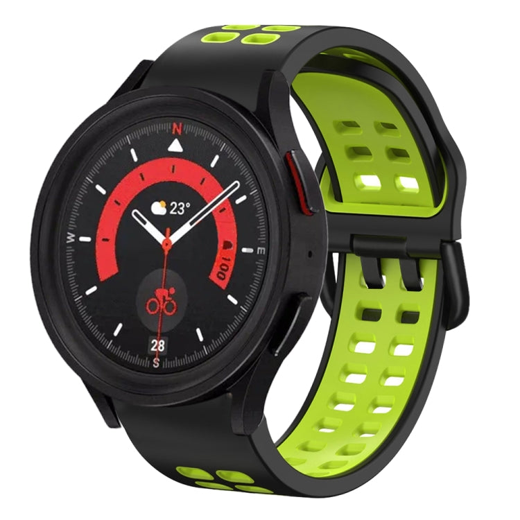 For Samsung Galaxy Watch 5  44mm 20mm Breathable Two-Color Silicone Watch Band