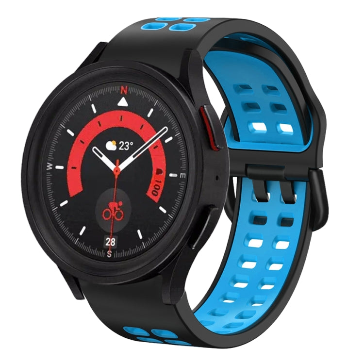 For Samsung Galaxy Watch 5  44mm 20mm Breathable Two-Color Silicone Watch Band