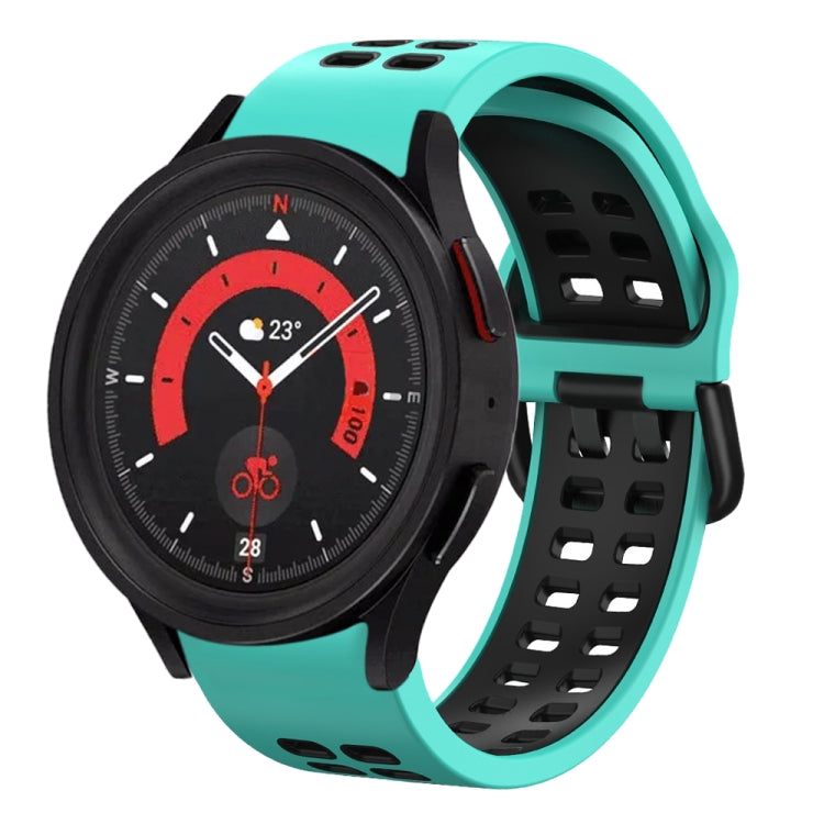 For Samsung Galaxy Watch 5  44mm 20mm Breathable Two-Color Silicone Watch Band