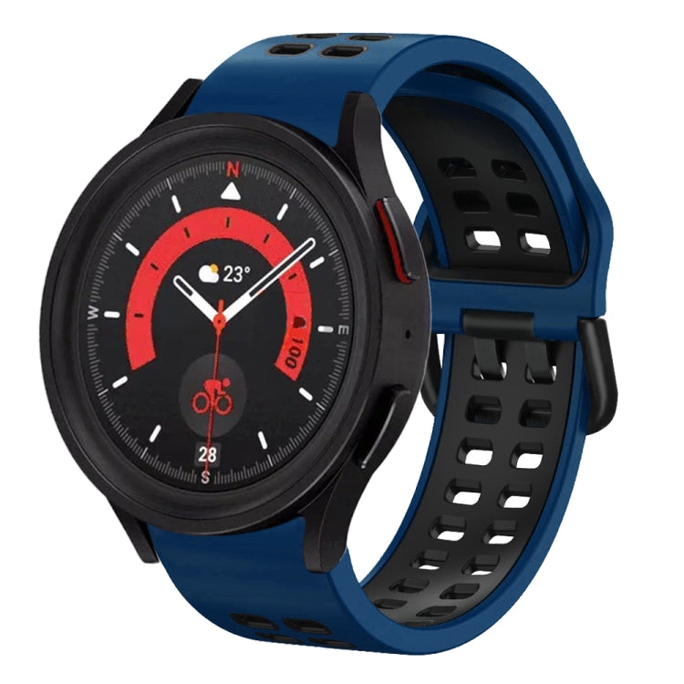 For Samsung Galaxy Watch 5  44mm 20mm Breathable Two-Color Silicone Watch Band
