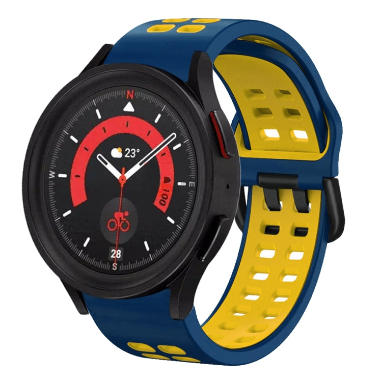 For Samsung Galaxy Watch 5  44mm 20mm Breathable Two-Color Silicone Watch Band