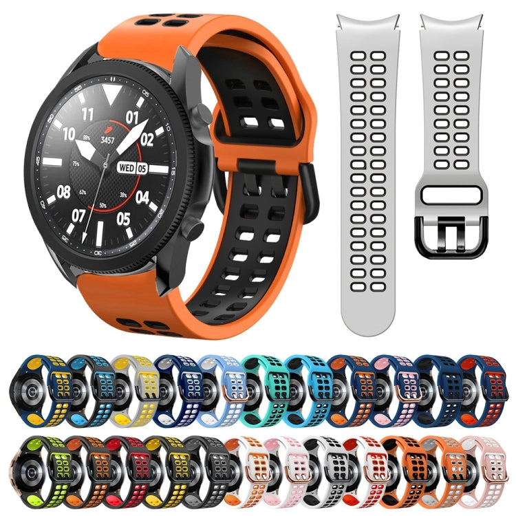For Samsung Galaxy Watch 5 Pro  45mm 20mm Breathable Two-Color Silicone Watch Band
