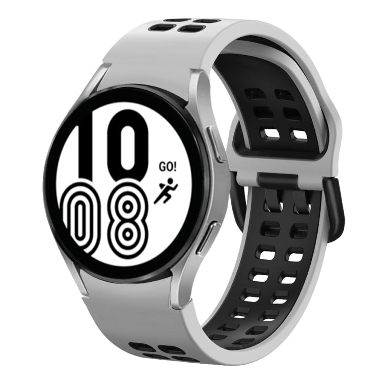 For Samsung Galaxy Watch 4 40mm 20mm Breathable Two-Color Silicone Watch Band