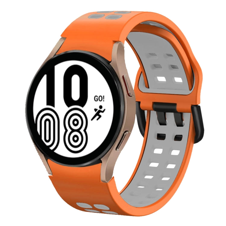 For Samsung Galaxy Watch 4 40mm 20mm Breathable Two-Color Silicone Watch Band