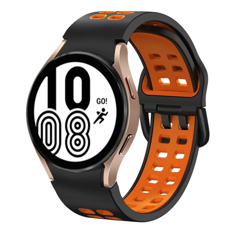 For Samsung Galaxy Watch 4 40mm 20mm Breathable Two-Color Silicone Watch Band