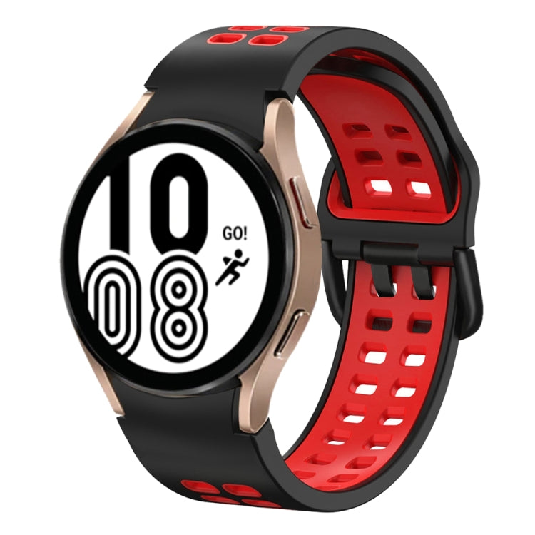 For Samsung Galaxy Watch 4 40mm 20mm Breathable Two-Color Silicone Watch Band