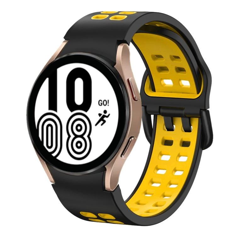For Samsung Galaxy Watch 4 40mm 20mm Breathable Two-Color Silicone Watch Band