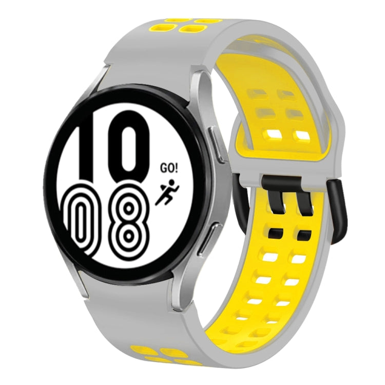 For Samsung Galaxy Watch 4 40mm 20mm Breathable Two-Color Silicone Watch Band
