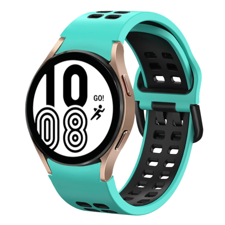 For Samsung Galaxy Watch 4 40mm 20mm Breathable Two-Color Silicone Watch Band