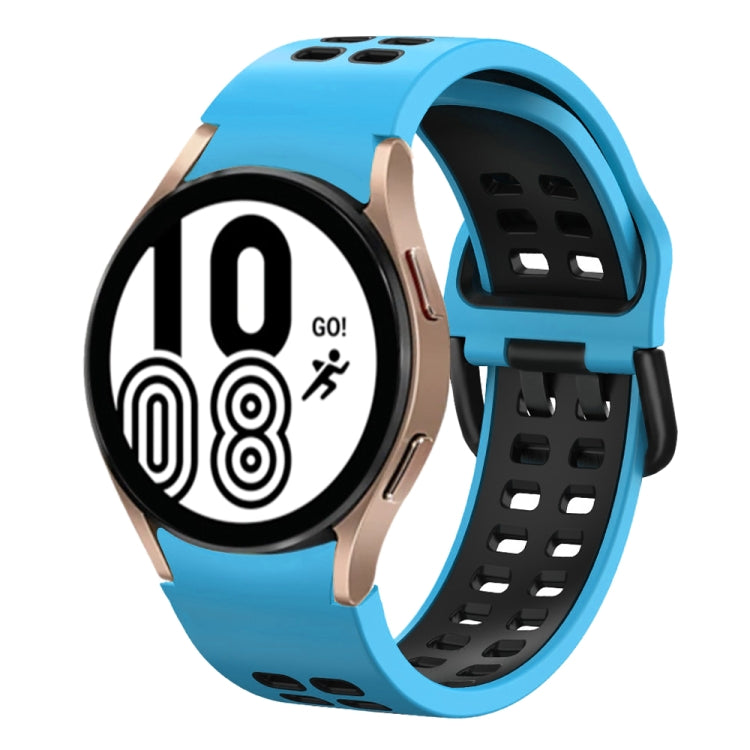 For Samsung Galaxy Watch 4 40mm 20mm Breathable Two-Color Silicone Watch Band