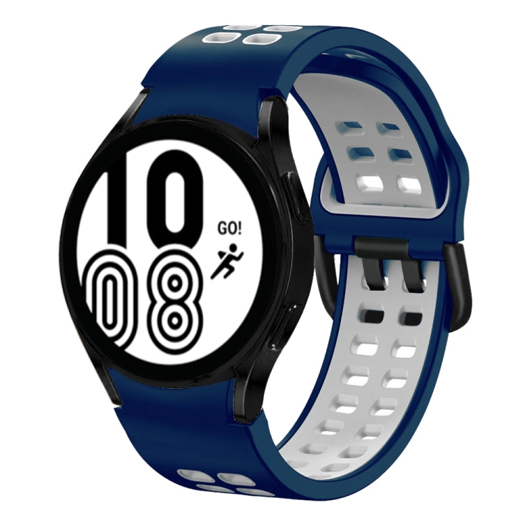 For Samsung Galaxy Watch 4 40mm 20mm Breathable Two-Color Silicone Watch Band