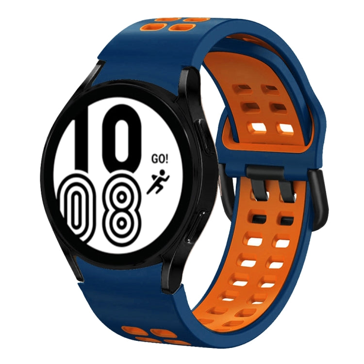 For Samsung Galaxy Watch 4 40mm 20mm Breathable Two-Color Silicone Watch Band