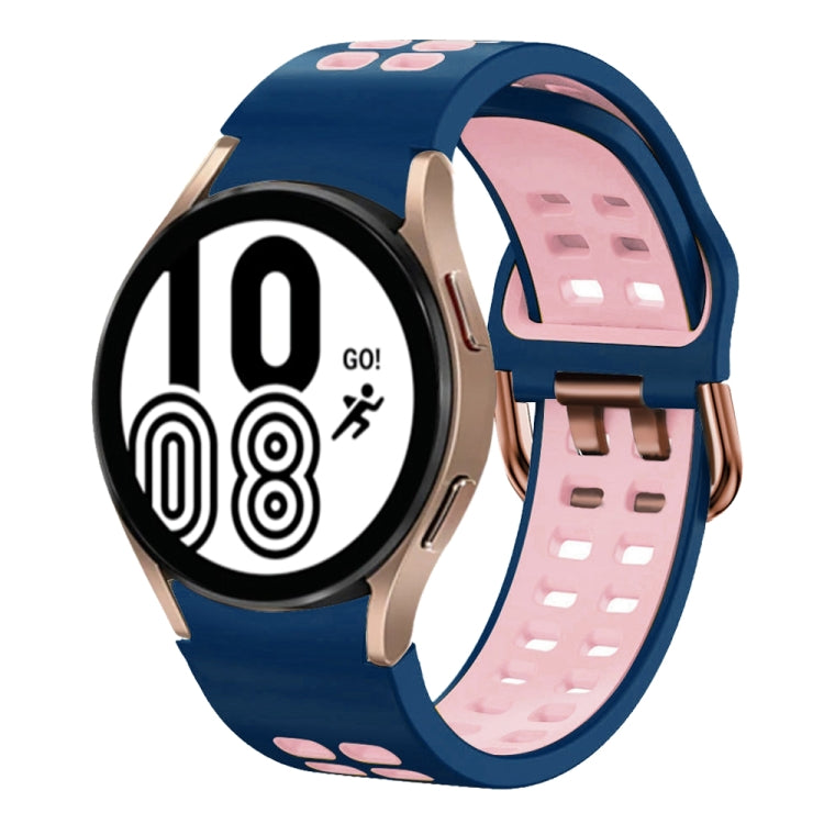 For Samsung Galaxy Watch 4 40mm 20mm Breathable Two-Color Silicone Watch Band