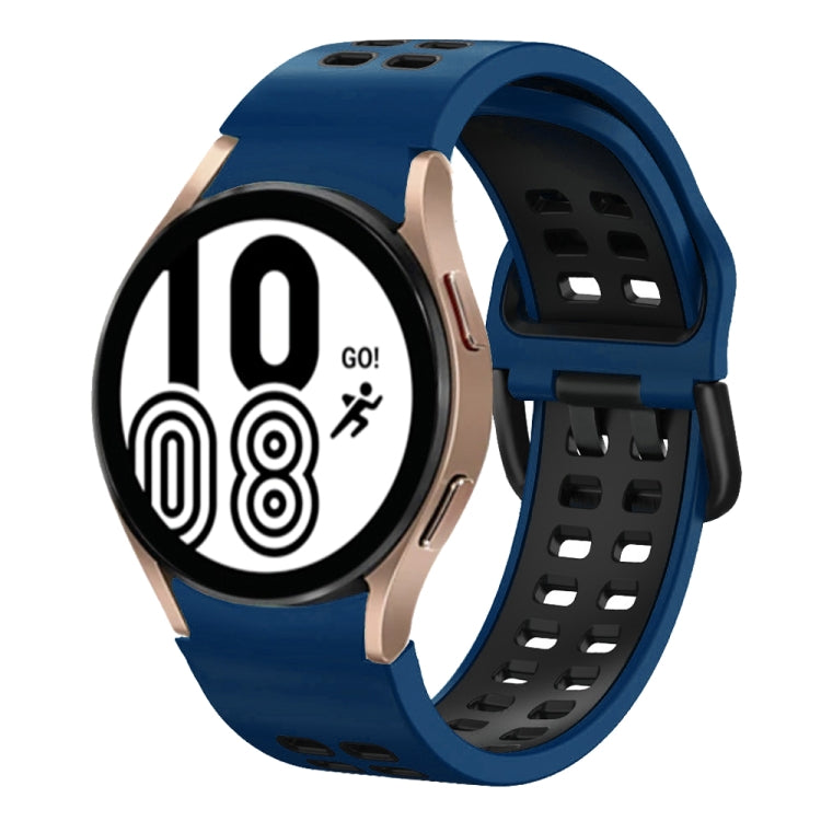 For Samsung Galaxy Watch 4 40mm 20mm Breathable Two-Color Silicone Watch Band