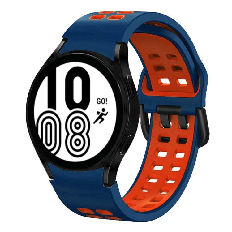For Samsung Galaxy Watch 4 40mm 20mm Breathable Two-Color Silicone Watch Band