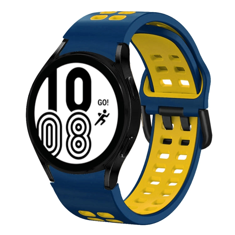 For Samsung Galaxy Watch 4 40mm 20mm Breathable Two-Color Silicone Watch Band