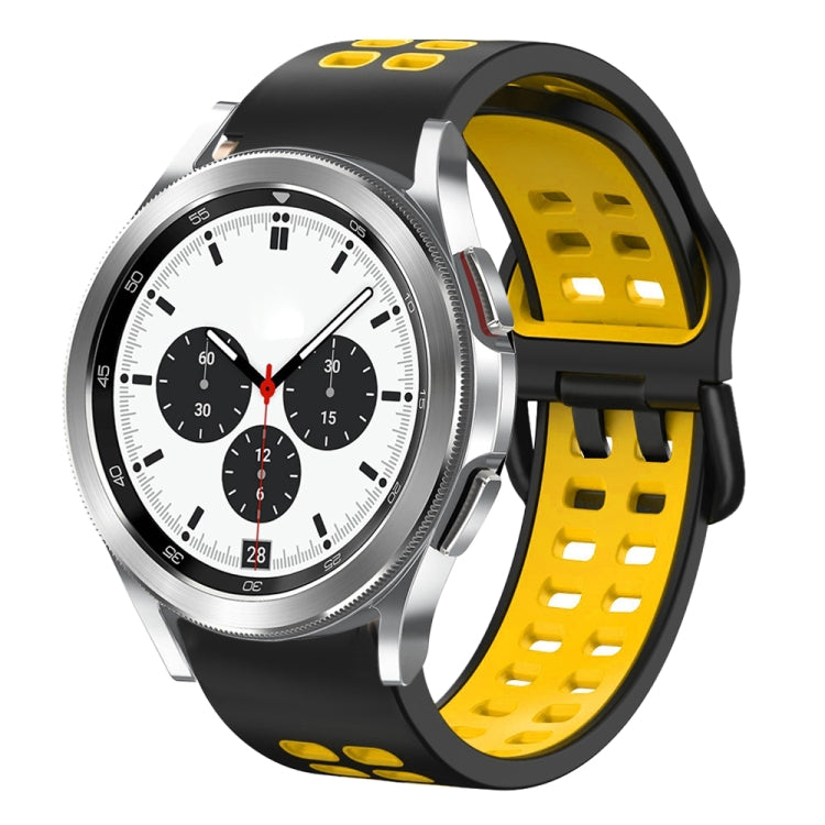 For Samsung Galaxy Watch 4 Classic 42mm 20mm Breathable Two-Color Silicone Watch Band