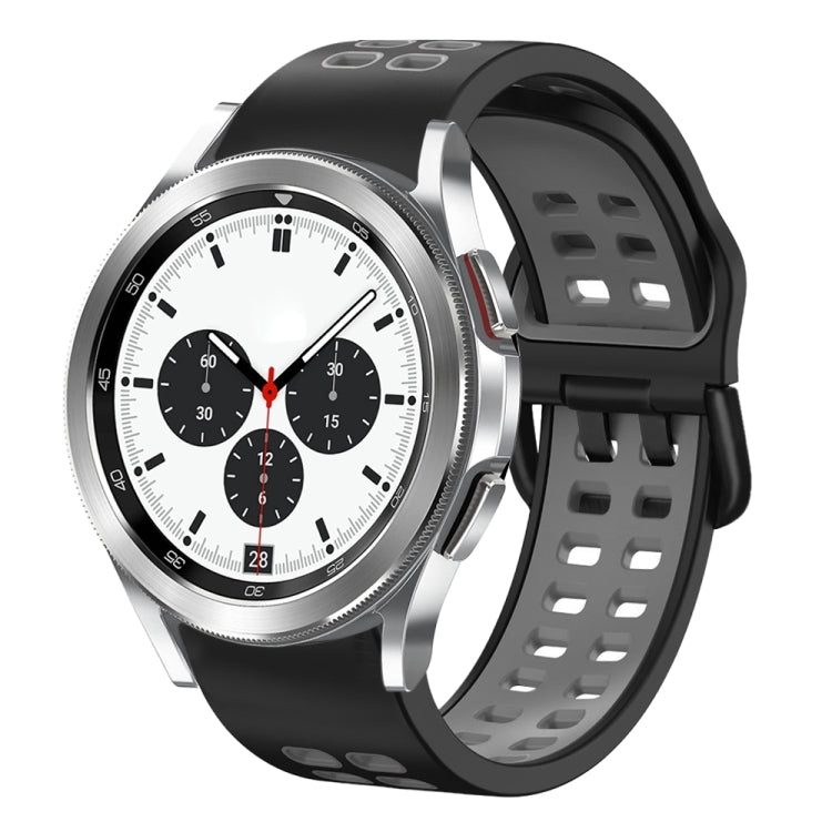 For Samsung Galaxy Watch 4 Classic 42mm 20mm Breathable Two-Color Silicone Watch Band