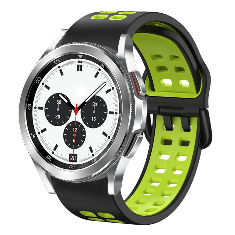 For Samsung Galaxy Watch 4 Classic 42mm 20mm Breathable Two-Color Silicone Watch Band
