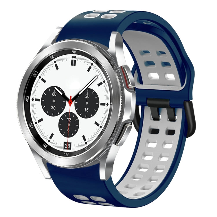 For Samsung Galaxy Watch 4 Classic 42mm 20mm Breathable Two-Color Silicone Watch Band