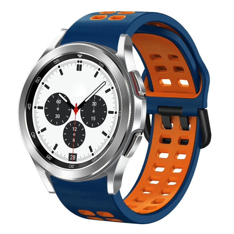 For Samsung Galaxy Watch 4 Classic 42mm 20mm Breathable Two-Color Silicone Watch Band