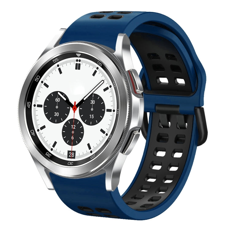 For Samsung Galaxy Watch 4 Classic 42mm 20mm Breathable Two-Color Silicone Watch Band