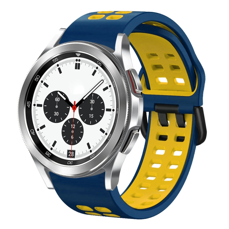 For Samsung Galaxy Watch 4 Classic 42mm 20mm Breathable Two-Color Silicone Watch Band