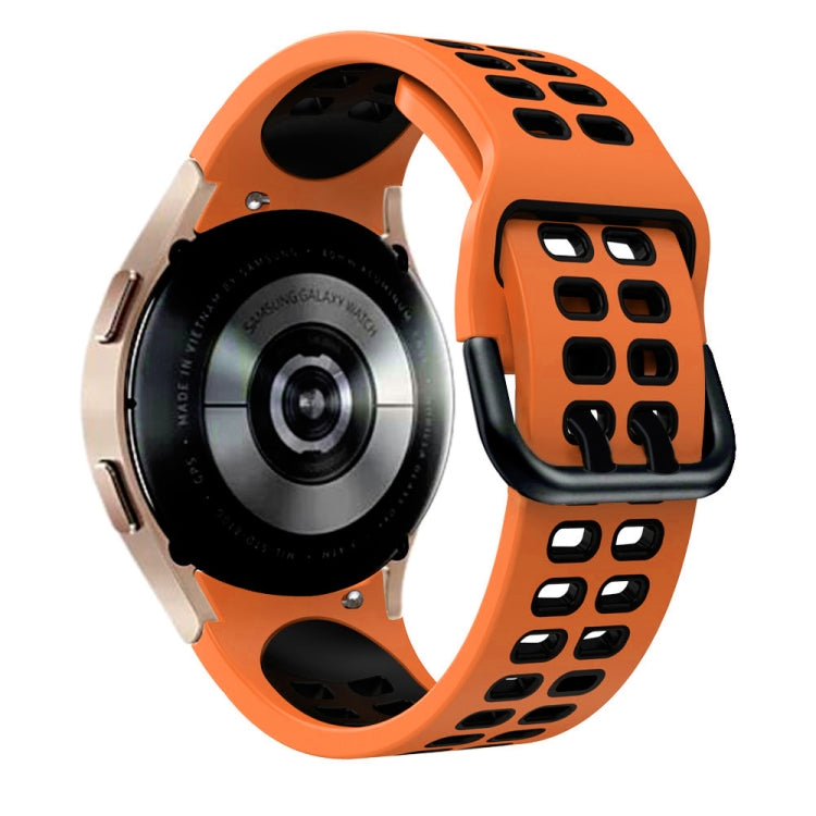 For Galaxy Watch Active 2 20mm Breathable Two-Color Silicone Watch Band