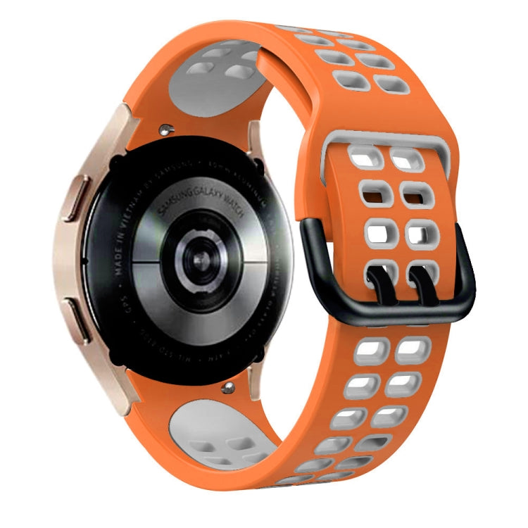 For Galaxy Watch Active 2 20mm Breathable Two-Color Silicone Watch Band