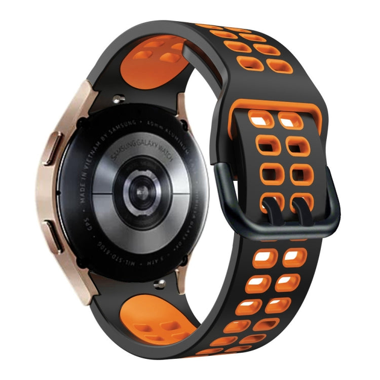 For Galaxy Watch Active 2 20mm Breathable Two-Color Silicone Watch Band
