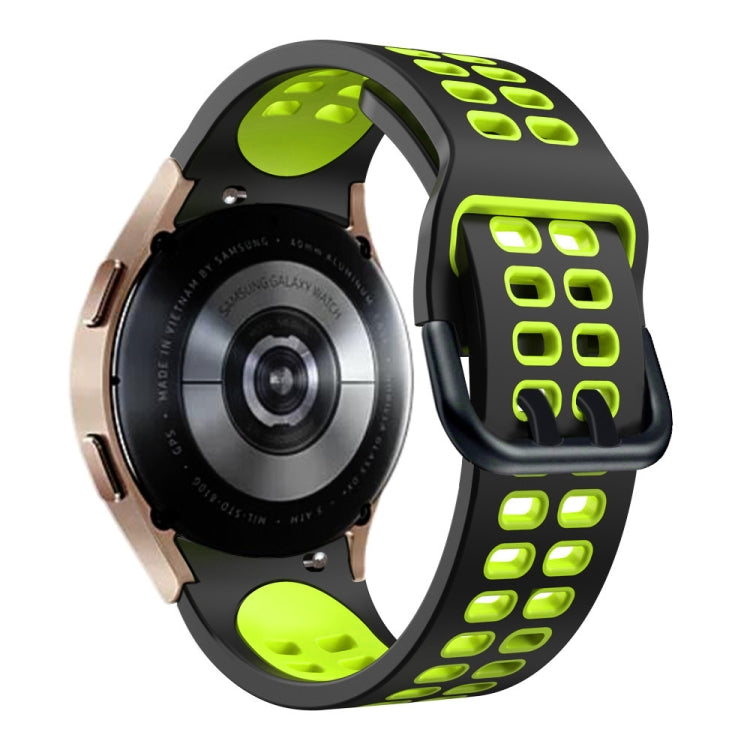 For Galaxy Watch Active 2 20mm Breathable Two-Color Silicone Watch Band
