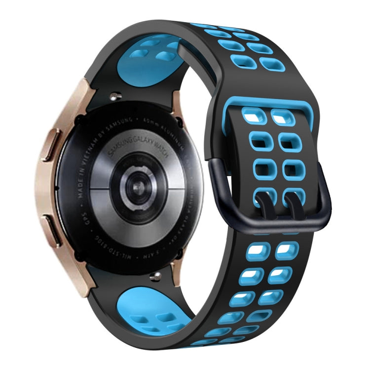 For Galaxy Watch Active 2 20mm Breathable Two-Color Silicone Watch Band